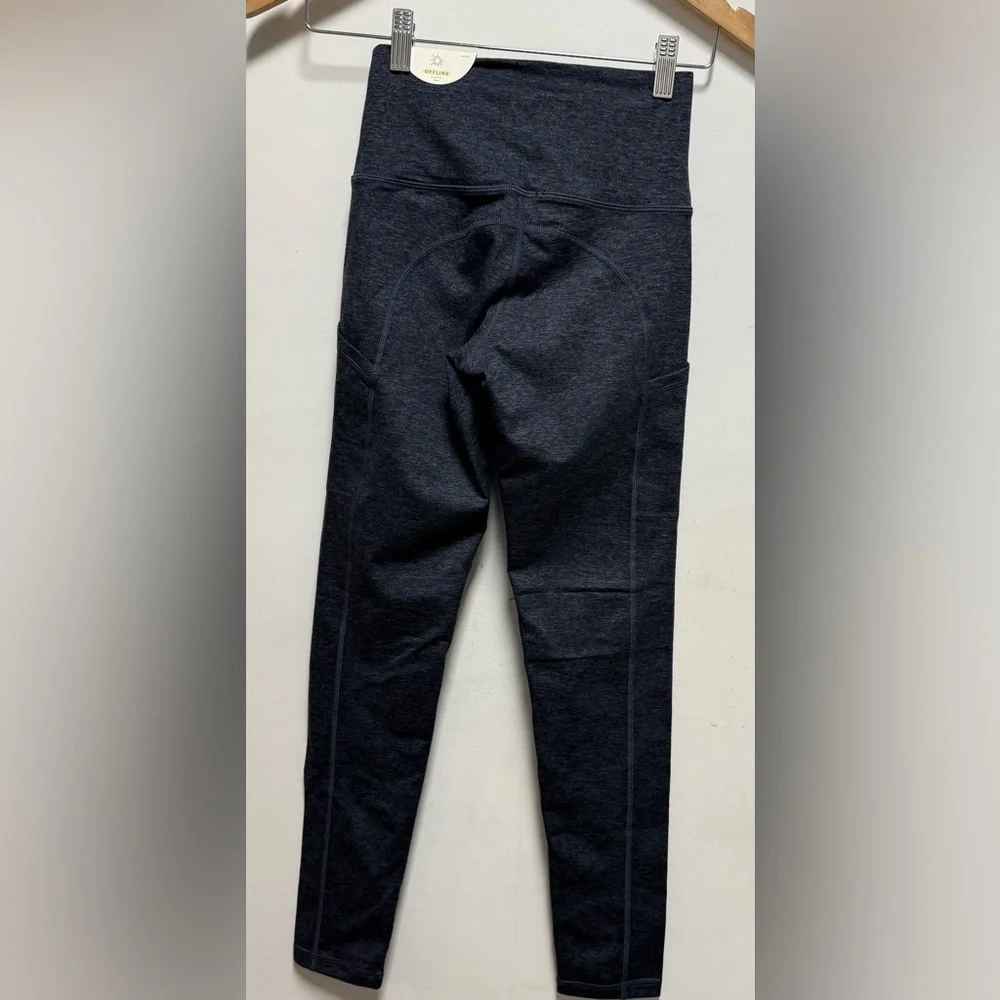 Aerie Offline Blue Marble High Waist SHORT Inseam Pockets Hugger Leggings Pants